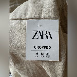 Zara Men’s Linen Cropped Pants - Brand New